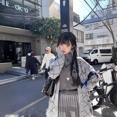 ハリー・ポッターの連名の菱格は色のジャカードのセーターのカーディガンの上着の女性の2024秋冬の新商品の学院風にぶつかります。