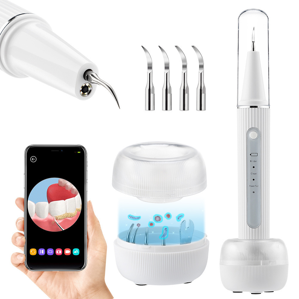 Cross-border Visual Ultrasonic Dental Cleaner Adult Oral Three-gear Waterproof Tartar Calculi Removal Tooth Whiteness Instrument