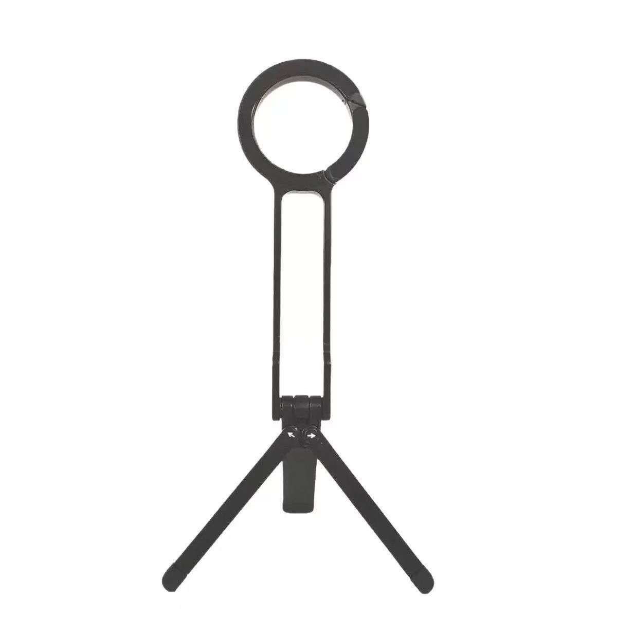 Cross-Border Popular Carabiner Magnetic Mobile Phone Holder Portable Multi-Functional Foldable Photo Live Broadcast Selfie Tripod