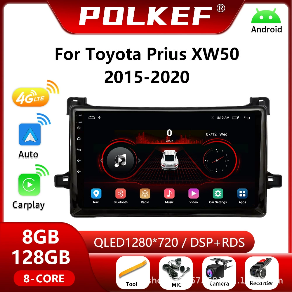 Подходит для Toyota Prius 4-го поколения XW5015-20 оригинальная автомобильная протоколь навигация CarPlay
