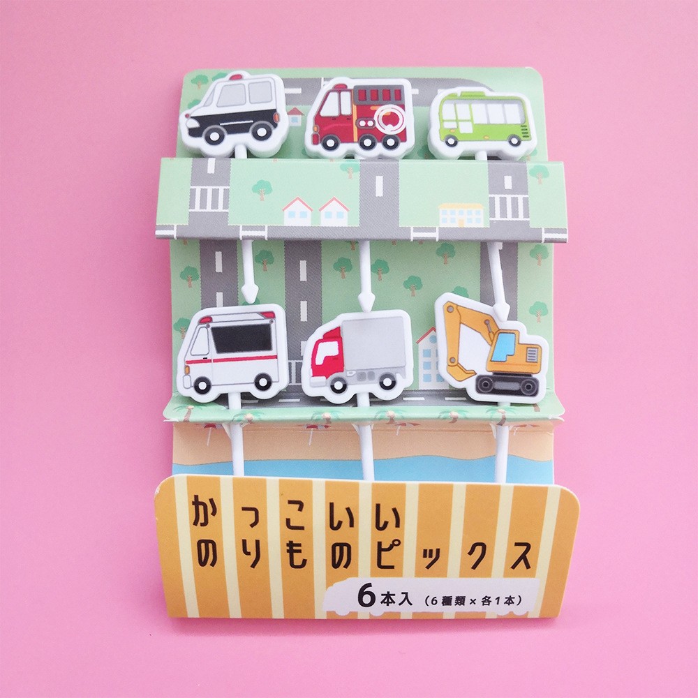 Cartoon japonés encantador tenedor de fruta transfronterizo venta caliente stick de fruta creativa decoración mini tenedor de fruta al por mayor