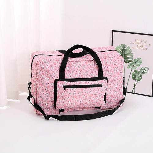 Cartoon portable waterproof folding waterproof travel bag luggage storage bag cartoon folding bag can be placed on the luggage rack