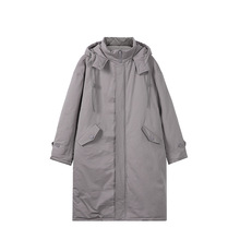 原创美式小众高级感长款连帽保暖棉服男冬季新款情侣外套