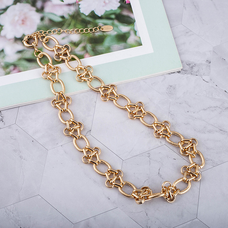 67g Weight Steel Pendant Material Pendant Necklace Classification Steel Chain Material Belcher Chain Chain Type Wedding, Travel Occasion Steel Material Waves Pattern Women'S Gender Simple Style, Classic Style Style Simple Style Classic Style Waves Steel Belcher Chain Pendant Necklace In Bulk 无
