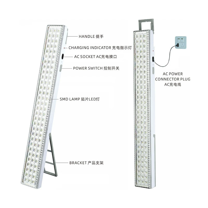 LED travel rechargeable emergency light, energy-saving handheld lights, flashlight
