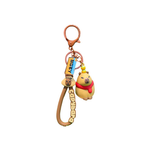 Jinnew Capybara Flying Capybara cartoon keychain pendant cute claw machine gift pendant wholesale