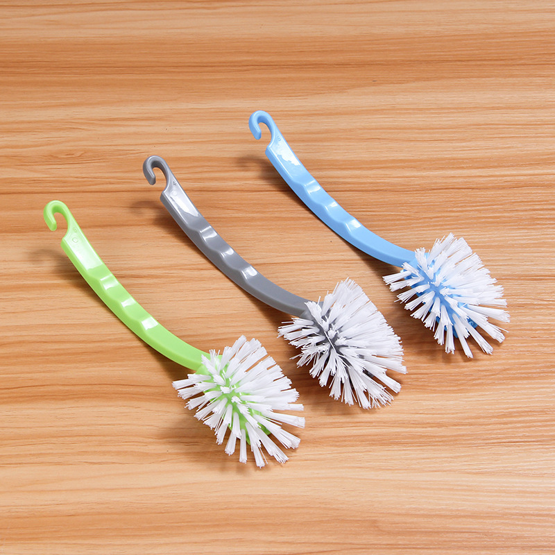 Cepillo de limpieza de plástico para cocina, especializado para comercio exterior y ventas transfronterizas, para limpiar ollas y platos, cepillo mágico con mango.