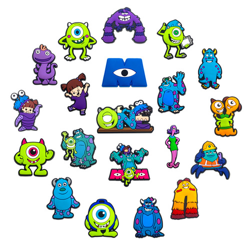 Single Monster University 20 Hole Sneaker Decor Soft Rubber Shoes Gift Children's Fun Accessory
