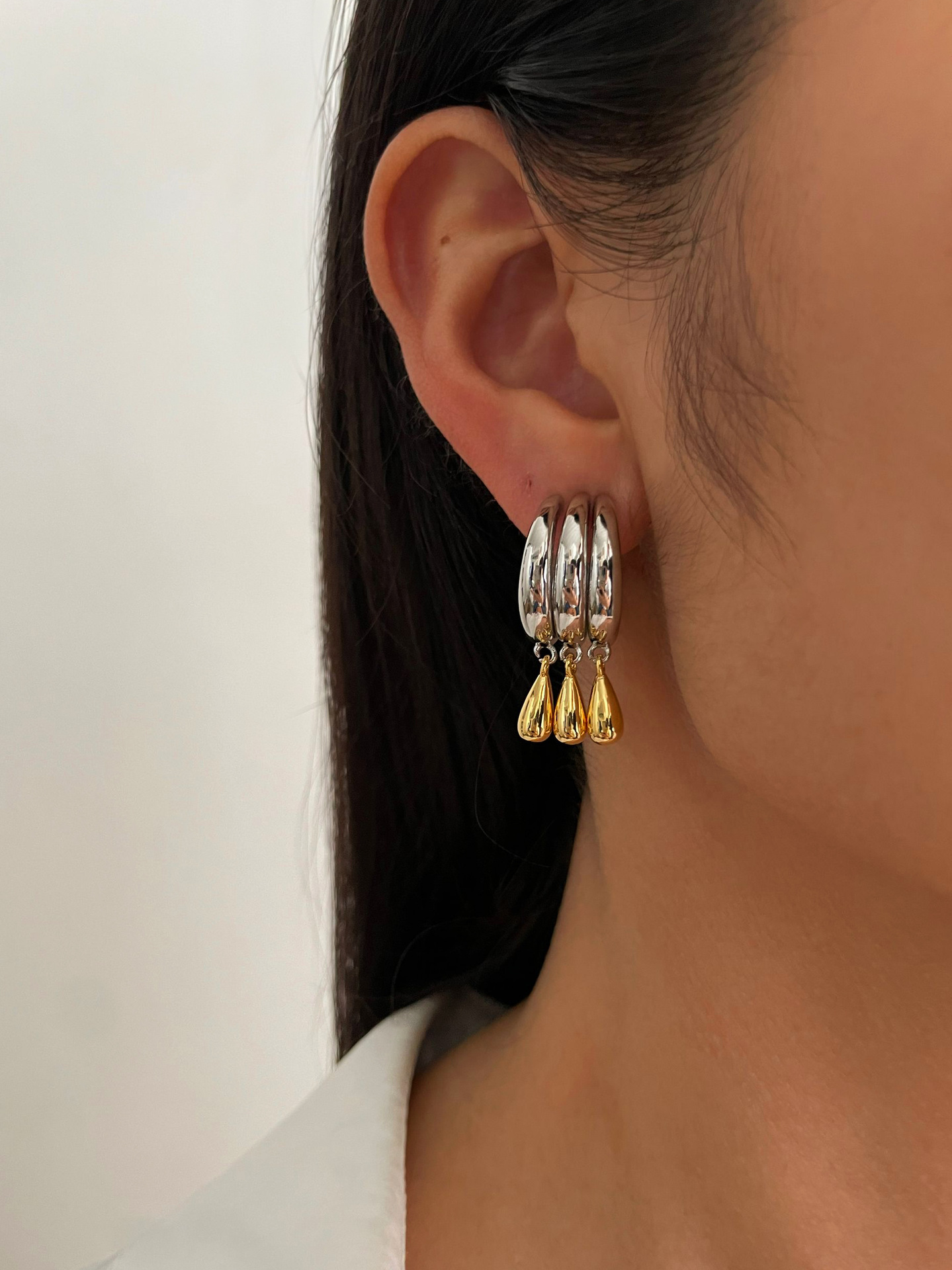 Geometric Pattern Geometric Copper Simple Style Streetwear Drop Earrings Ear Studs