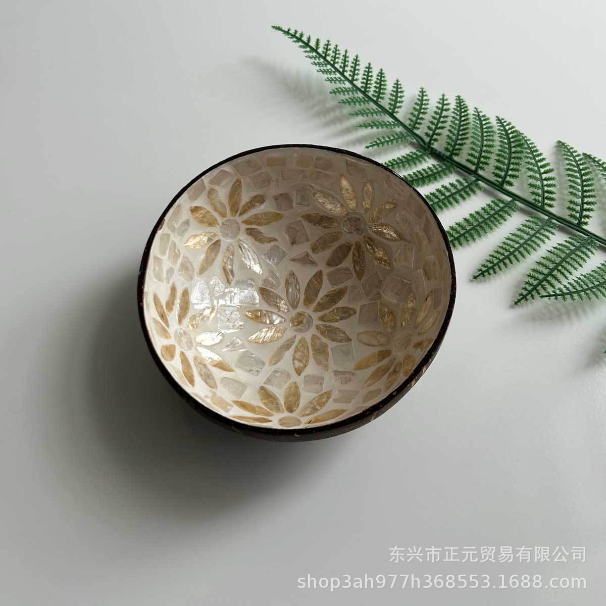 Tazón de coco, bandeja de almacenamiento de llaves de puerta de entrada, conchas de coco, tazón de cubiertos, decoración del hogar, bandeja de almacenamiento de dulces, semillas de melón