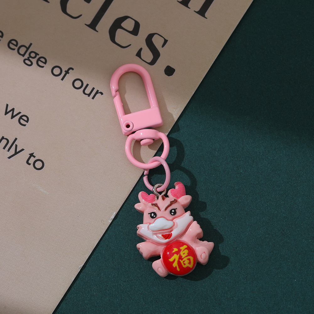 Dragón colgante rosa