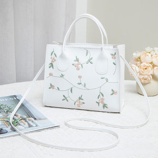 (Cross-border trading), trend shoulder bag, one-shoulder bag, platinum small bag, with embroidery