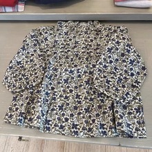 现货25年法式碎花小樱桃liberty印花纯棉府绸女童泡泡袖上衣衬衫