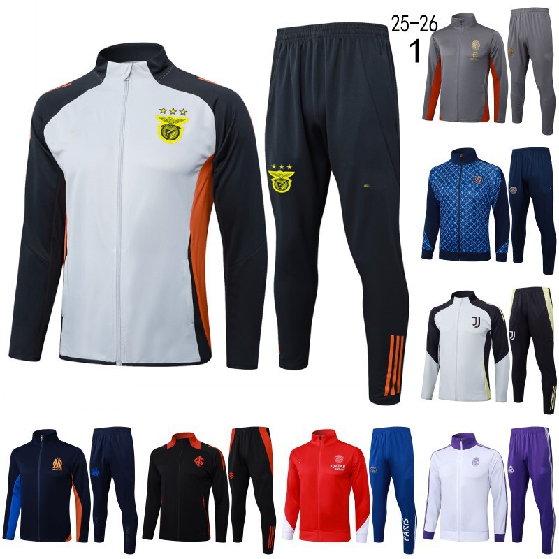 25-26 Real Madrid Paris Juventus Barcelona Arsenal Chelsea Marseille Football Training Uniform Jacket Long-Sleeved Jacket
