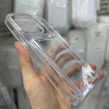 适用苹果14promax插卡手机壳iPhone13promax高透亚克力防摔保护壳