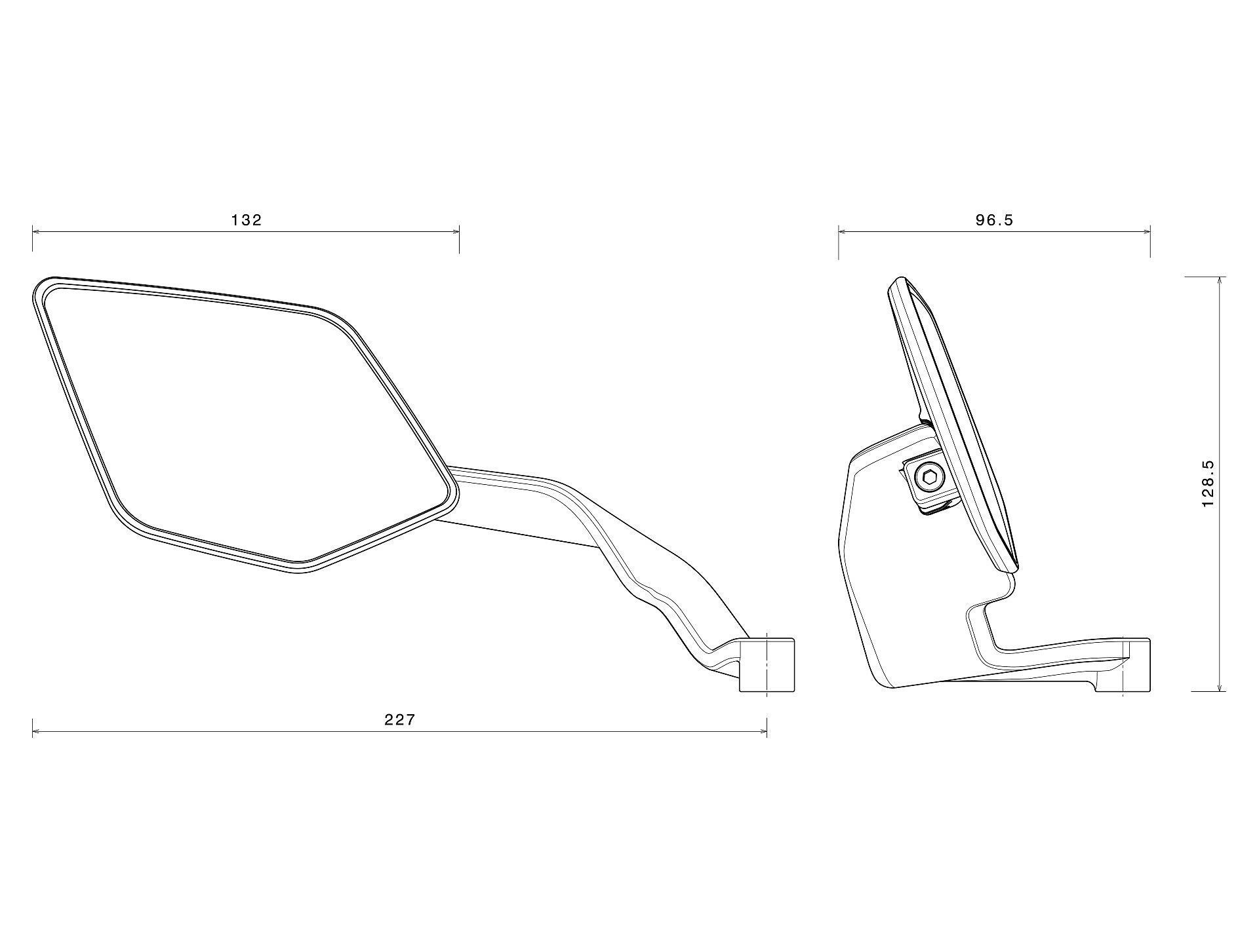 Motorcycle modification parts Yamaha TMAX 560 2022-2024 new fixed wing rearview mirror cross-border