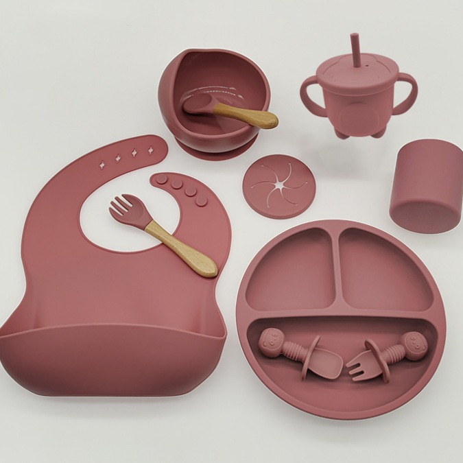 都茉宝宝赤ちゃんシリカゲル食器セット食品級シリカゲル乳幼児補助食飼育食器10点セット