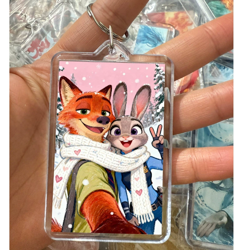 Аcrylic keychain, photo, creative backpack handmade, pendant, DIY