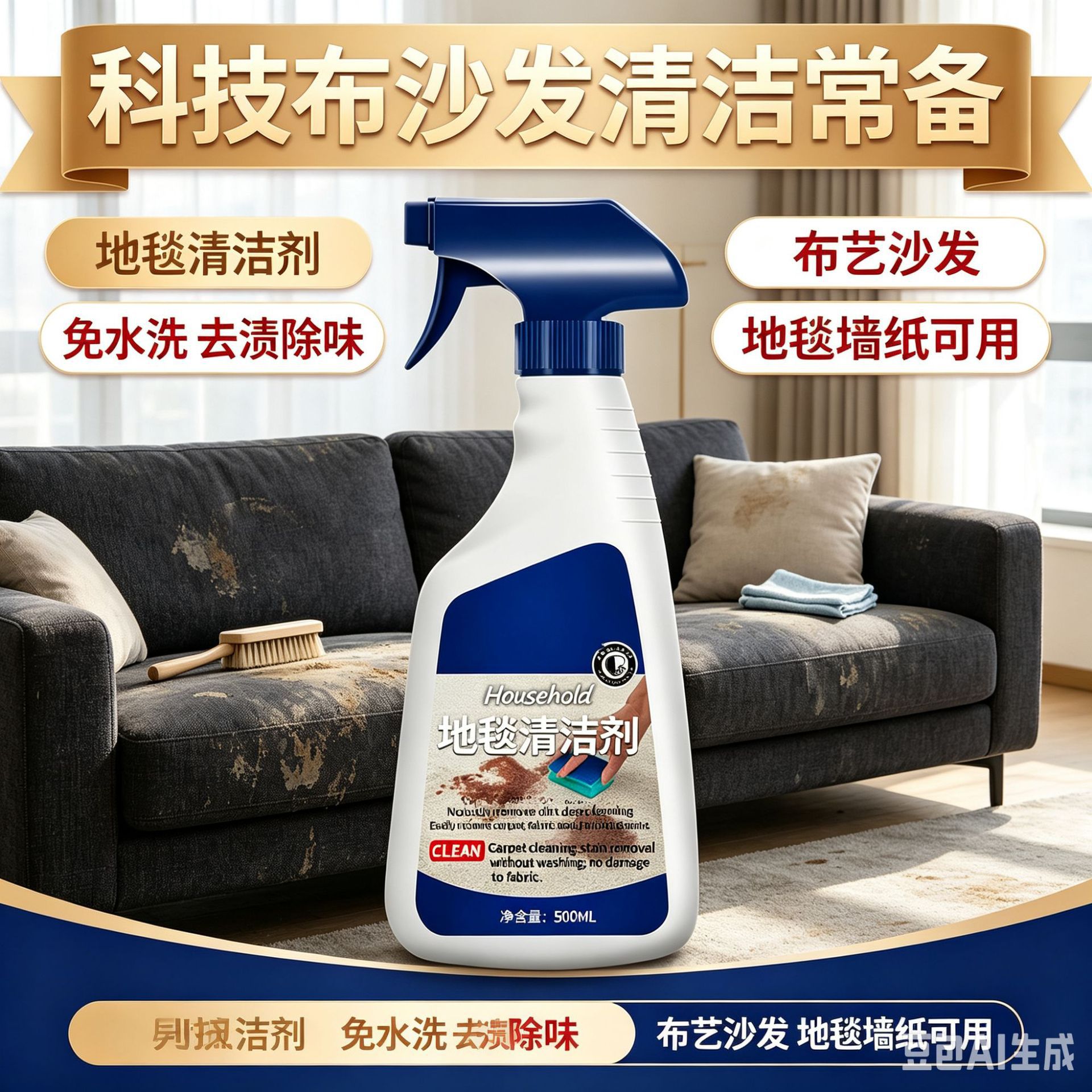 Manufacturer wholesale kitchen grease cleaner, heavy grease cleaning agent, household range hood cleaner, powerful oil stain remover