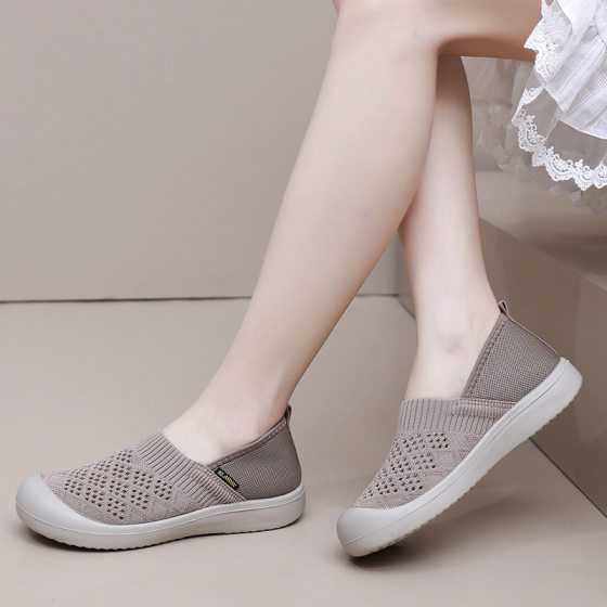 Shoes Women's 2025 Spring and Autumn New Comfortable Lazy Slip-on Cross-border Round-toe Fashion Women's Shoes Shallow Mouth Breathable Single-layer Shoes