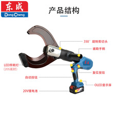 DCYJ120E充電式線纜剪液壓電纜剪刀鋰電斷線鉗銅鋁東城剪批