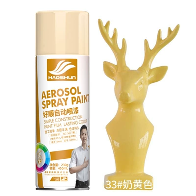 Avtomobil boyası — wood wall graffiti paint - creamy-yellow450ml230g