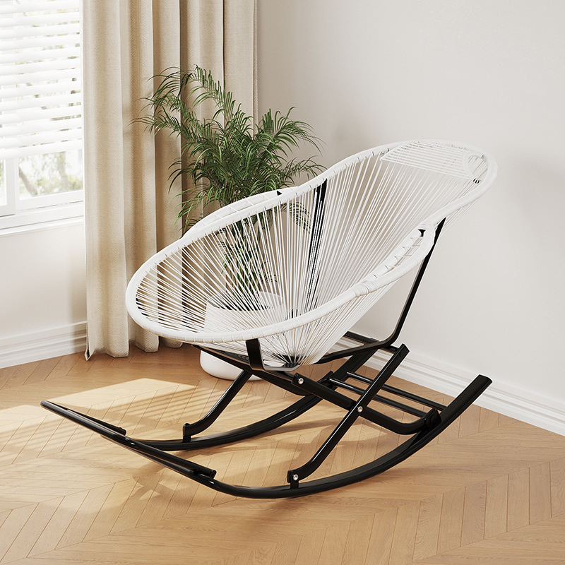 Bird's Nest mecedora (X frame)-Blanco