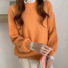 毛衣宽松休闲女2023秋冬时尚韩版上衣打底衫女学生长袖针织衫外套