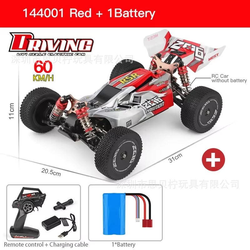 Wl Weili 144001 Off-Road Vehicle Remote Control High-Speed Vehicle Professional Adult Racing Model Four-Wheel Drive Rc Racing Drift Vehicle
