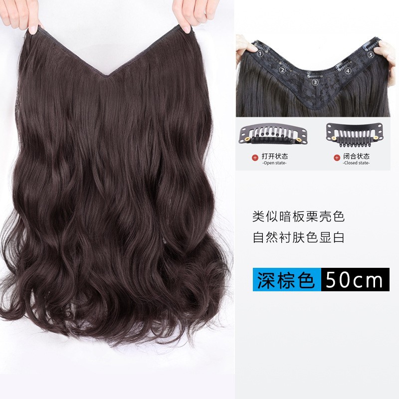 Extensiones de cabello de una sola pieza para mujer, con ondas grandes, invisibles, realistas, similares al cabello humano, sin costuras, rizadas, sin necesidad de redecilla.