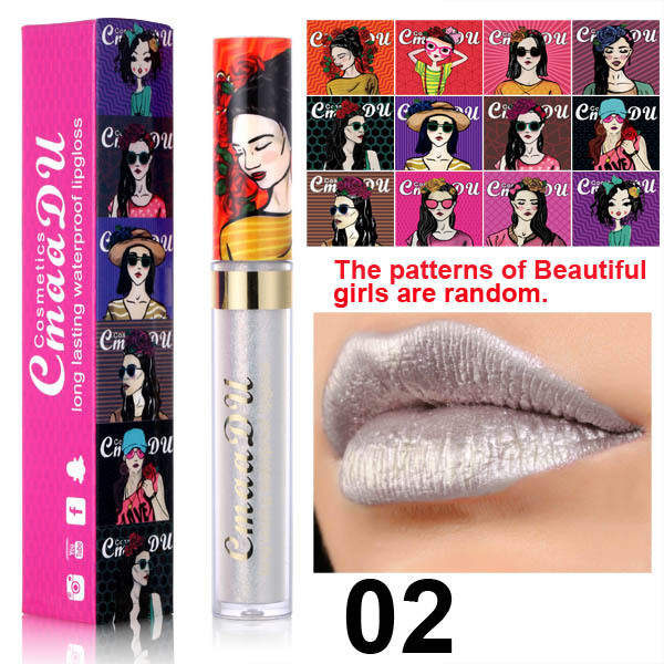 Cmaadu Metallic Lipgloss Schimmernder Lippenstift Glanz Finish_voghion.com
