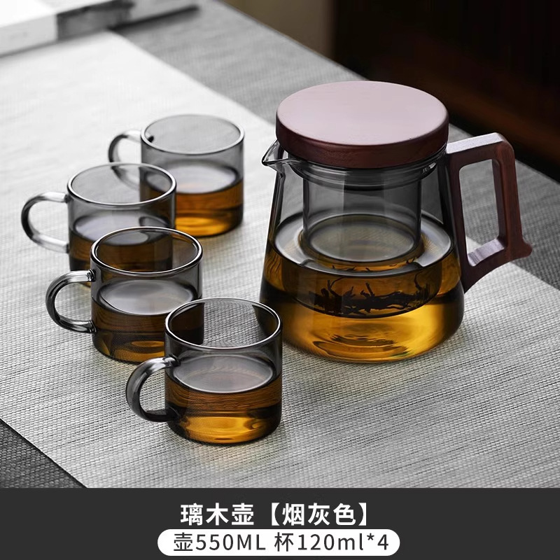 お茶を作るための家庭用ティーポット、高温耐性ガラスティーポット、茶水分離オフィス2025新しいティーポットティーセット|undefined