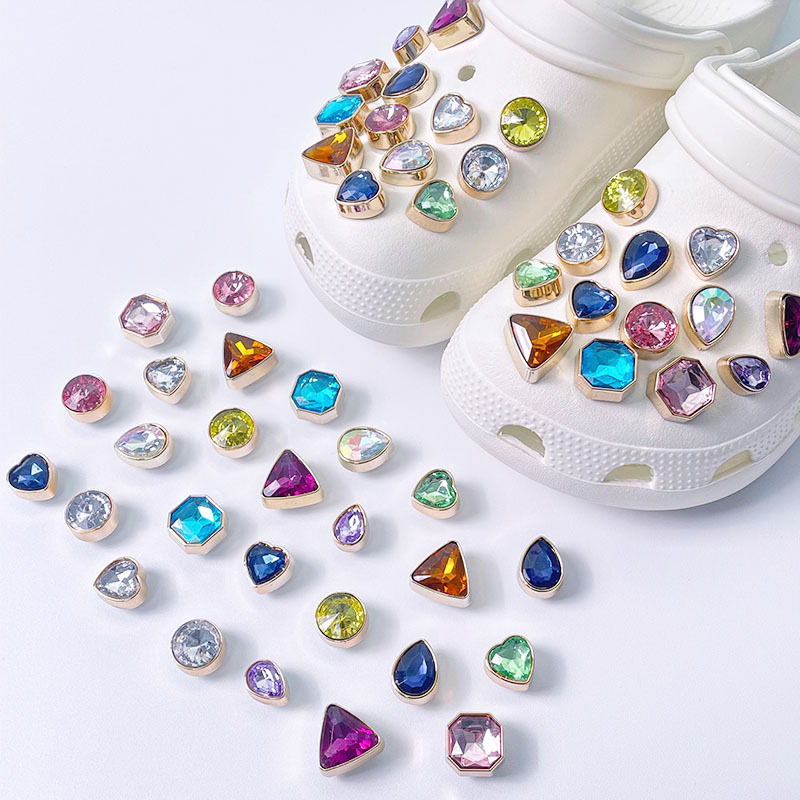 High-end Retro Style Cave Shoes Shoes Flower Accessories Colorful Baby's Sky Star diy Removable Acrylic Shoe Buckle Accessories