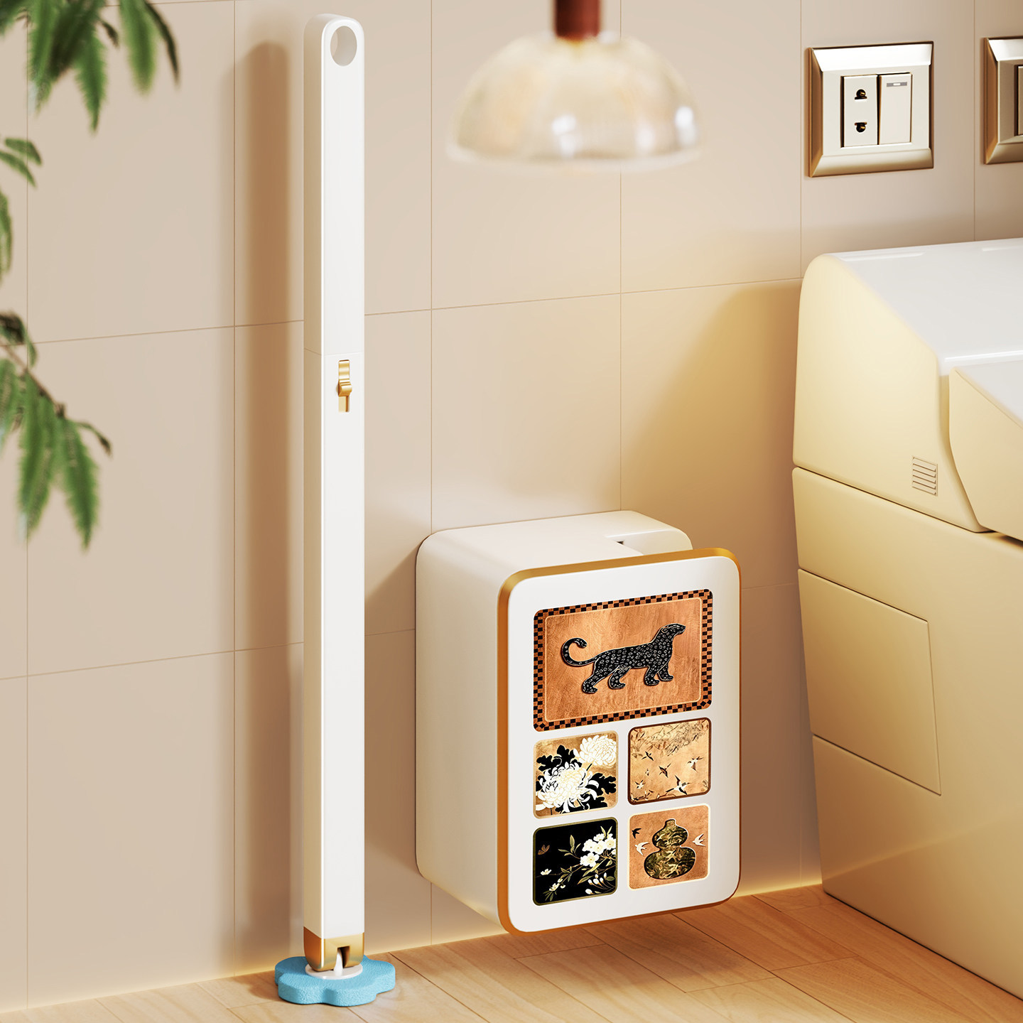 Juego de Cepillo Desechable para Inodoro de Goma Suave Multifuncional para Baño image 1