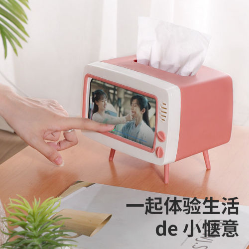 Designer TV Paper Towel Holder, Home Living Room Coffee Table Restaurant Nordic Creative Cute Multifunctional Storage Box