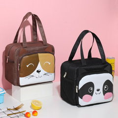 Wholesale cute pet lunch bag portable insulated lunch box bag cartoon student lunch bag with printable LOGO