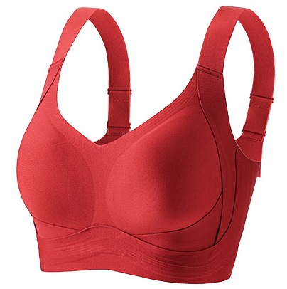 Gran tamaño de ropa interior de elevación de dama gran pecho pequeño sin marcas de bra cerrado contra el pecho anti-caída fija copa bra delgado