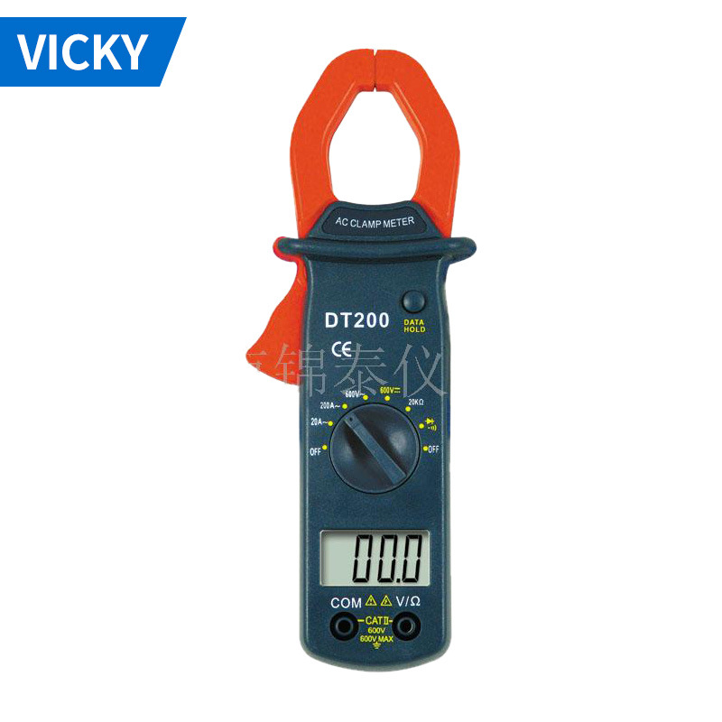厂家供应钳形电流表、数字式多用表、DT-200  DIGITAL MULTIMETER