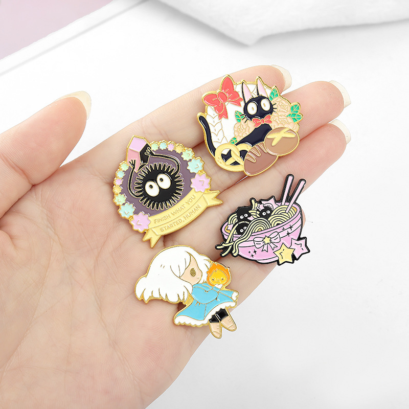 Cartoon Style Pin Cat Alloy Stoving Varnish Women'S Brooches display picture 1