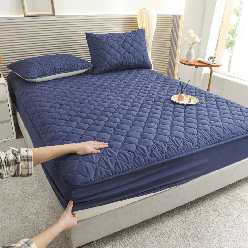跨境外贸防水床笠隔尿夹棉床笠全包防滑床罩席梦思床垫保护套批发