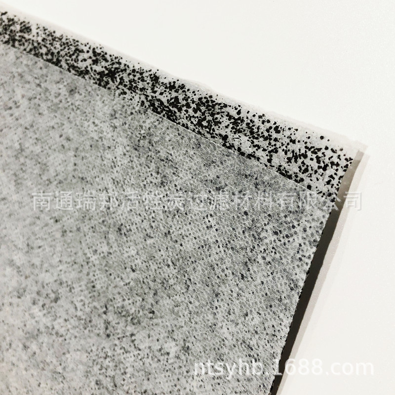 厂家批发南通烤漆房用活性碳滤布夹碳布 三层夹碳空气过滤布材料