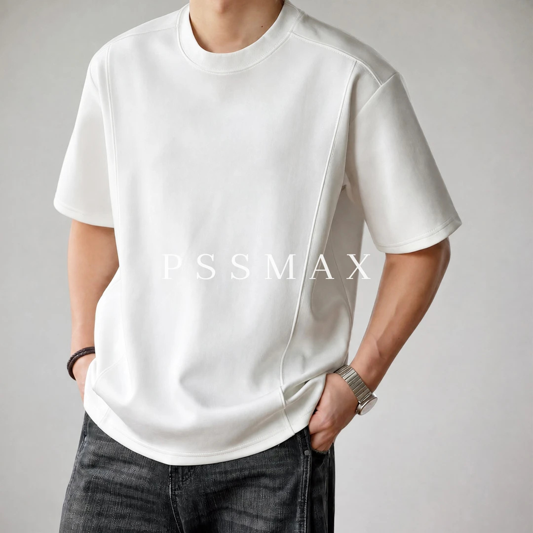[in Stock] Pssmax [Seamless Design] 2026 Summer Loose Fit Casual Short Sleeve T-Shirt