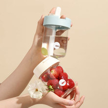 塑料双饮杯Tritan吸管杯塑料夏季随行杯便携儿童水杯高颜值咖啡杯