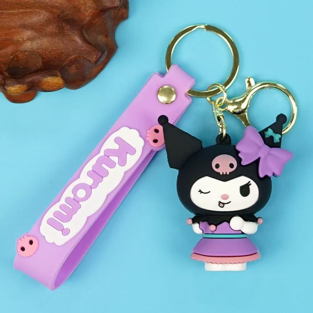 Perro de orejas grandes Melody KT gato pudín perro Kolomi caricatura de silicona llavero colgante bolsa colgante caja ciega regalo