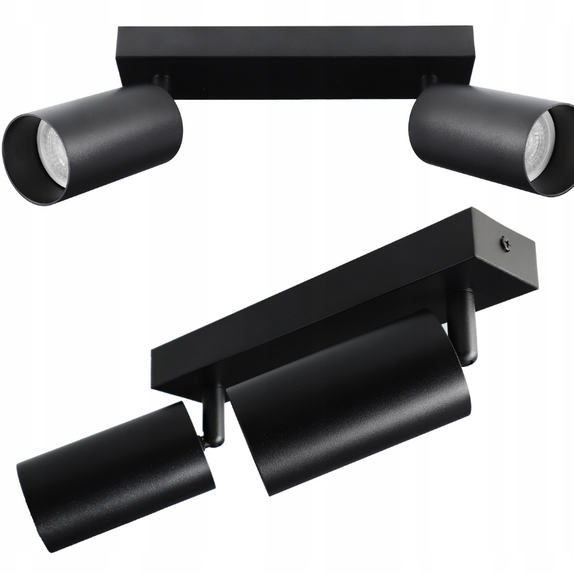 Los focos led de techo de dos extremos, tres cabezas y cuatro cabezas pueden reemplazar la fuente de luz para ajustar el ángulo de la lámpara de pista GU10 de la tienda de ropa