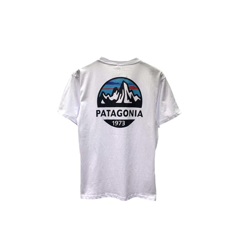 Japanese Limited Edition Pata Patagonia Snow Mountain 1973 Ins Short-Sleeved T-Shirt Cross-Border Shipping Source