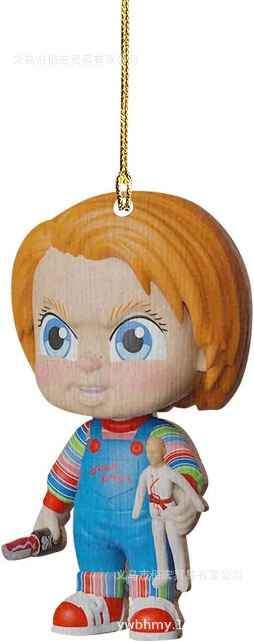 Nuevo árbol de Navidad colgante de terror colgante de automóvil plano decoración personajes de Halloween regalos colgante zombie horror image 7