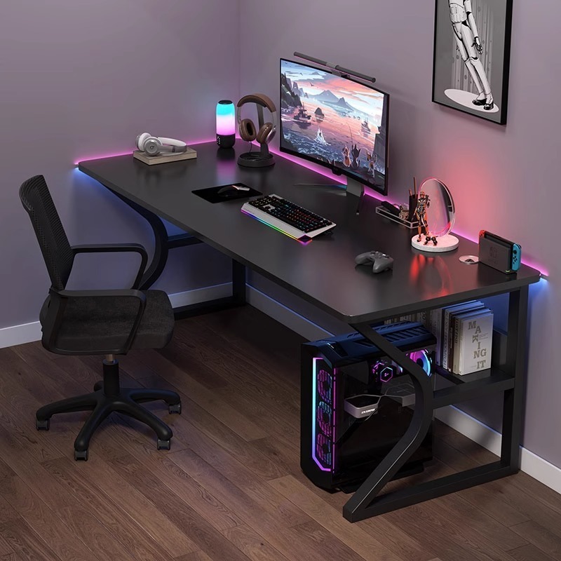 Computer Desk Carbon Fiber Desktop Desktop Home Office Learning Writing Game E-Sports Table Simple C-Shaped Desk