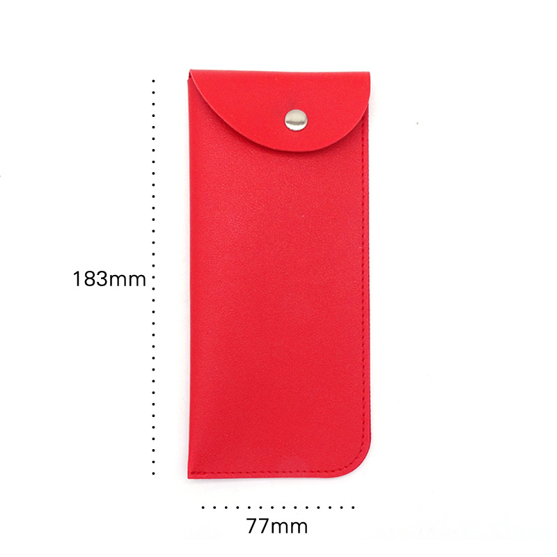 30g Weight Glasses Pouch Classification Pu Leather Material Solid Color Pattern Women's Gender Simple Style Style Simple Style Solid Color Pu Leather Women's Glasses Pouch 无