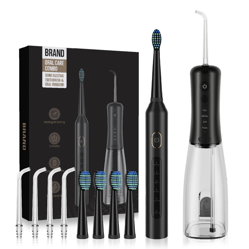 Adult Dental Floss Rechargeable Oral Irrigator T5+F2 Electric Toothbrush Travel Portable